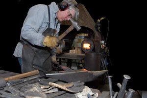 Barr hammering steel (Photo courtesy of Barr Custom Tools)